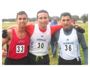 5 febbraio 2012 - Cds di Cross Calabria - Montepaone: il podio del cross corto maschile. Da sinistra Ruggiero, Lo Piccolo e Monti